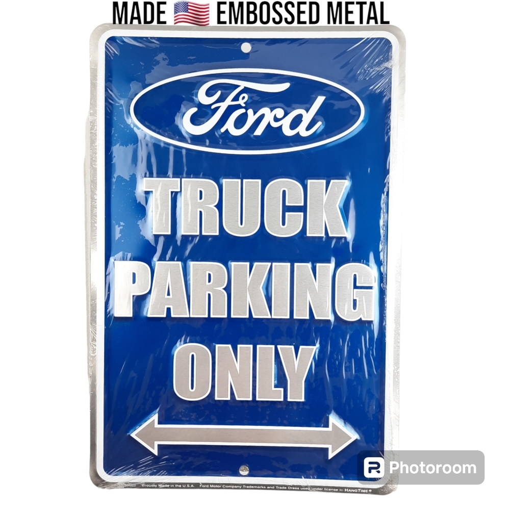 Ford Truck Parking Embossed Metal Sign 12x8 Man Cave Garage Auto Shop Decor Gift